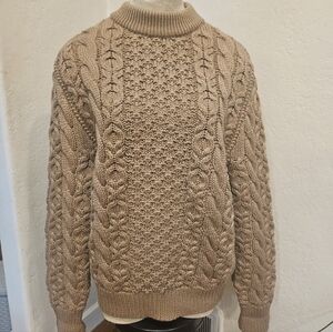 Brandon Maxwell Cable Knit Virgin Wool Sweater Size S